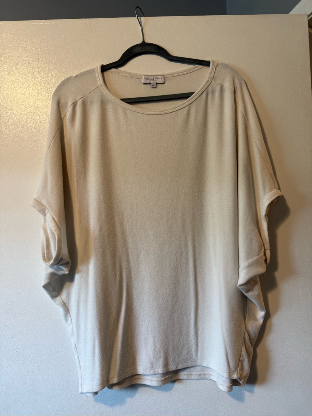 Michael Stars Cream Dolman Short Sleeve Top